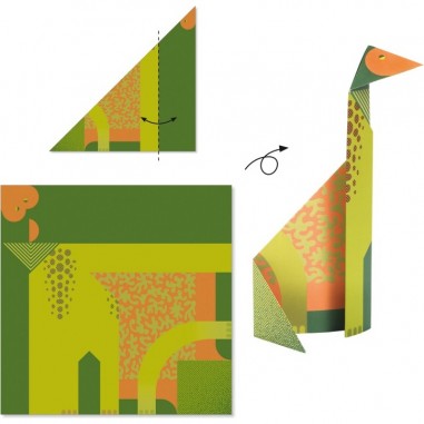 Origamis Dinosaures - faciles pour Enfant - Djeco