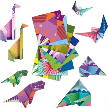 Origamis Dinosaures - faciles pour Enfant - Djeco