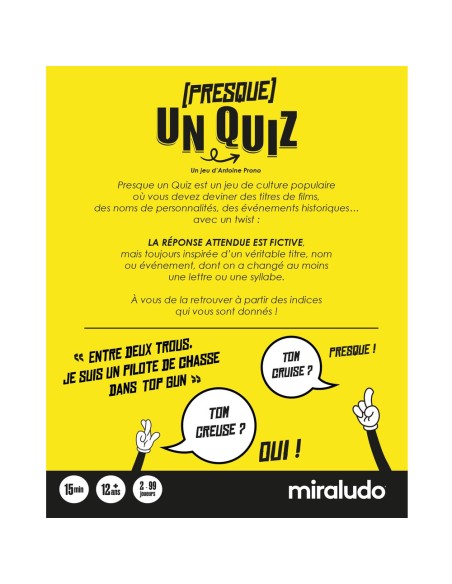 Presque - un quiz - jeu d'ambiance - à partir de 12 ans