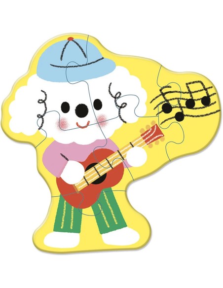 5 Puzzles évolutifs Musique : Puzzles en bois premier âge - Janod