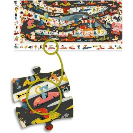 Puzzle observation - Automobiles de rallye - 54 pièces - Djeco