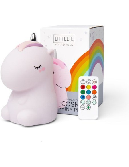 Veilleuse licorne rose pailletée - Little L