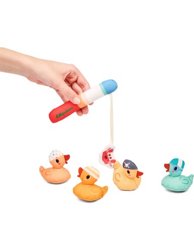 Jeu de pêcheaux canards en tissu pour le bain - Dès 12 mois - Jouet de bain - Lilliputiens