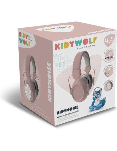 Kidynoise Casque anti-bruit rose - Kidywolf