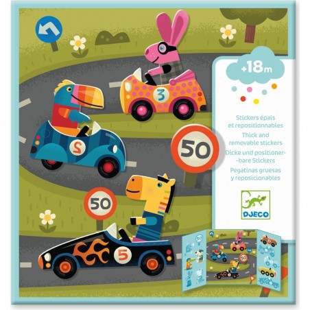 Stickers repositionnables - Circuit Voiture - Djeco