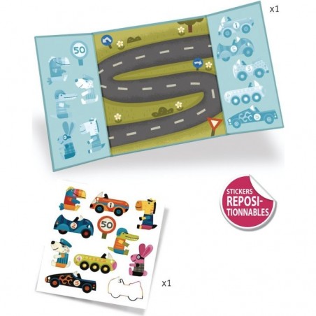 Stickers repositionnables - Circuit Voiture - Djeco