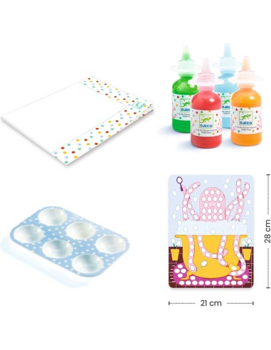 Coffret Peinture Peindre avec ses doigts - Pois et poissons - Djeco