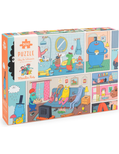 Puzzle Chez les Schmouks 500 pcs - Les Schmouks - Moulin Roty - Les Schmouks