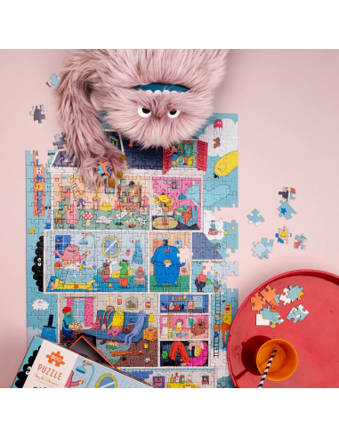 Puzzle Chez les Schmouks 500 pcs - Les Schmouks - Moulin Roty - Les Schmouks