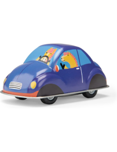 Voiture à friction bleue - Les jouets métal - Moulin Roty