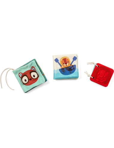 Cadeau de naissance - 3 livres sensoriels pour bébé - Jungle - Livre d'activités - Lilliputiens