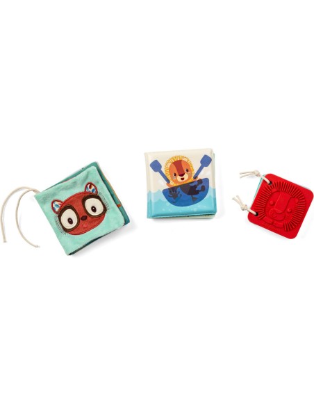 Cadeau de naissance - 3 livres sensoriels pour bébé - Jungle - Livre d'activités - Lilliputiens