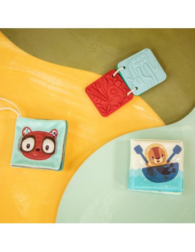Cadeau de naissance - 3 livres sensoriels pour bébé - Jungle - Livre d'activités - Lilliputiens