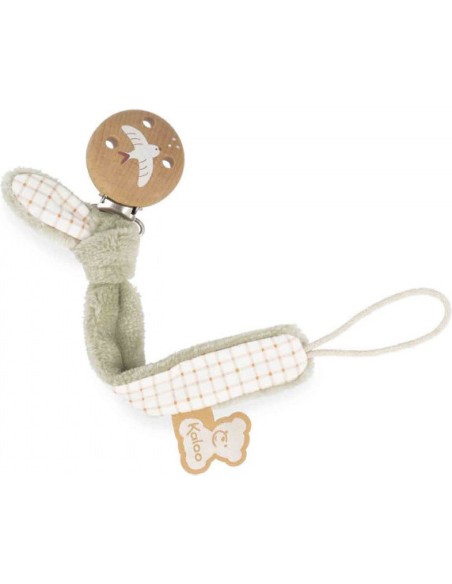 Attache-tétine verte en tissu pour bébé - Dès la naissance - Kaloo