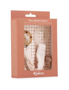 Attache-tétine crème en tissu pour bébé - Dès la naissance - Kaloo