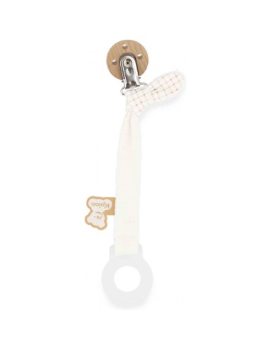 Attache-tétine crème en tissu pour bébé - Dès la naissance - Kaloo