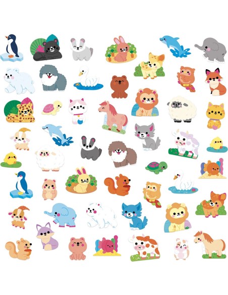 Gommettes Animaux x50 : Mosaïque, gommettes et stickers - Janod