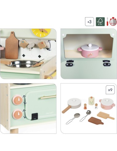 Petite cuisine pour enfant 3 ans - Petite cuisine en bois jouet - Janod