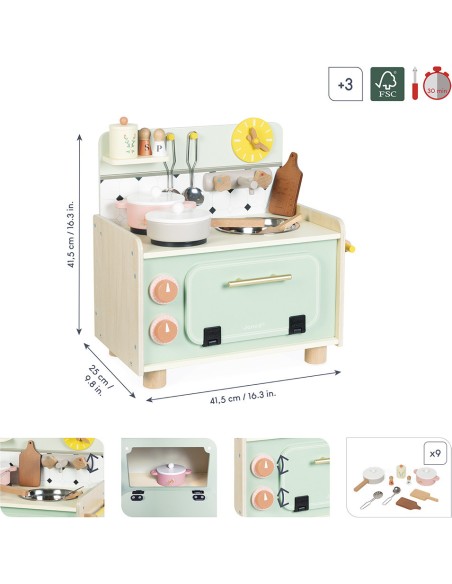 Petite cuisine pour enfant 3 ans - Petite cuisine en bois jouet - Janod