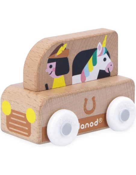 Van à licorne en bois Royaume enchanté Cross Roads - Janod
