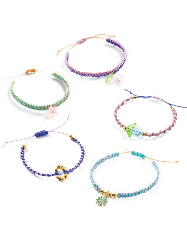 Bracelets macramé bleus - Perles et Bijoux - Techniques - Djeco