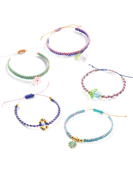 Bracelets macramé bleus - Perles et Bijoux - Techniques - Djeco
