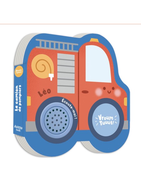 Petits véhicules sonores - Léo le camion de pompiers - Livres enfants - Auzou