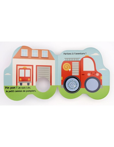 Petits véhicules sonores - Léo le camion de pompiers - Livres enfants - Auzou