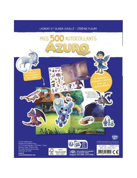 500 autocollants azuro - Activités et loisirs créatifs - Auzou