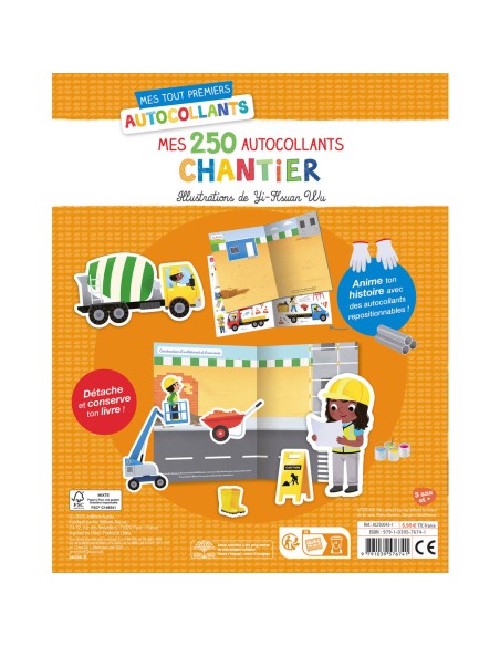 Mes 250 autocollants chantier - Activités et loisirs créatifs - Auzou