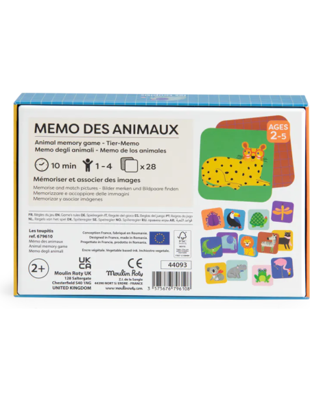 Mémo des animaux Les Toupitis - Moulin Roty