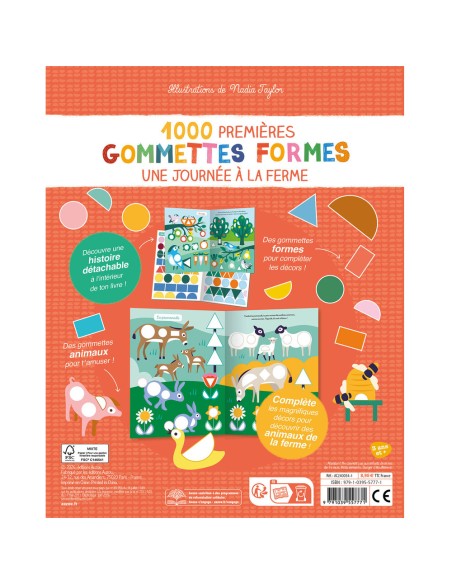 1000 premières gommettes formes ferme - Activités et loisirs créatifs - Auzou