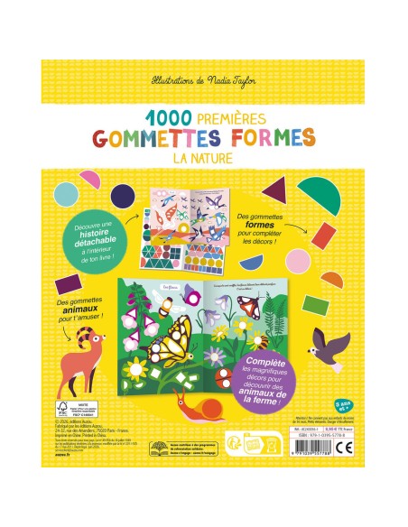 Mes tout premiers autocollants - 1000 premières gommettes formes la nature - Activités et loisirs créatifs - Auzou