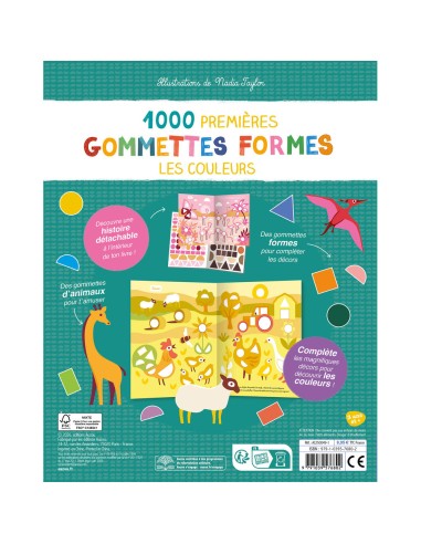 Mes tout premiers autocollants - 1000 premières gommettes formes les couleurs - Activités et loisirs créatifs - Auzou