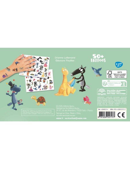 Mes p'tits tattoos - Loup - Activités et loisirs créatifs - Auzou