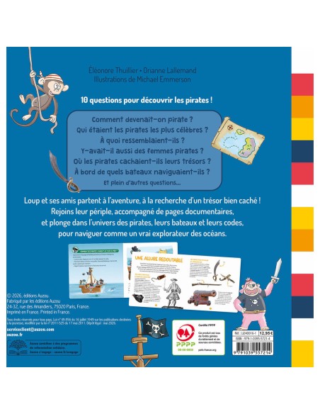 Les questions de loup - Les pirates - Livres enfants - Auzou