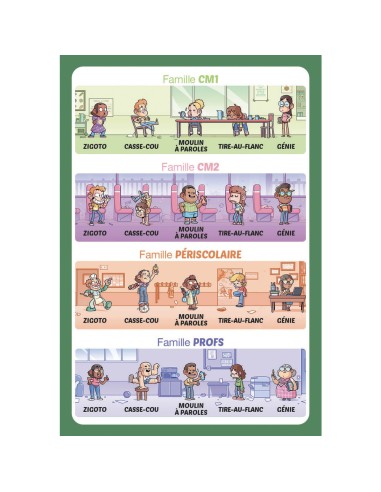 Jeu de cartes - Jeu de 7 familles - À l'école - Auzou