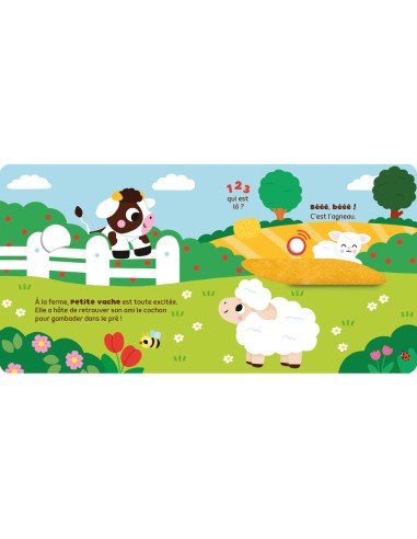 1, 2, 3, qui est là ? - Petite vache - Livres enfants - Auzou