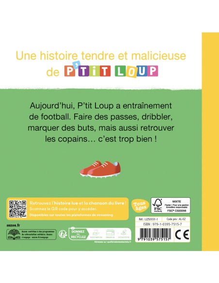P'tit loup joue au foot - Livres enfants - Auzou