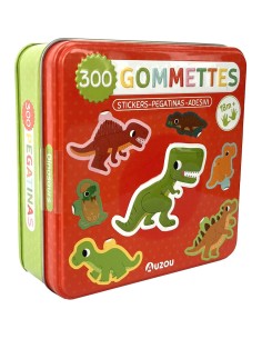 Boîte métal - 300 gommettes dinosaures - Activités et loisirs créatifs - Auzou