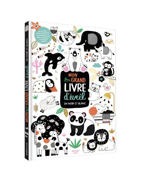 Mon très grand livre d'éveil en noir et blanc - Livres enfants - Auzou