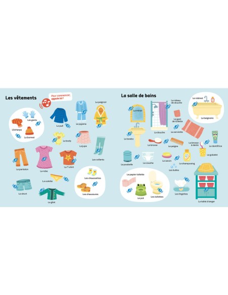 Mes 500 premiers mots sonores - 500 pistes lues et 50 bruits - Livres enfants - Auzou