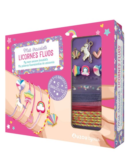 Mon superbe bijou - Mes bracelets licornes fluos - Activités et loisirs créatifs - Auzou