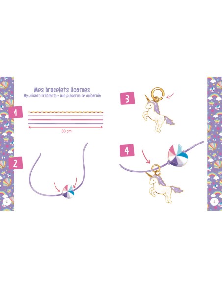 Mon superbe bijou - Mes bracelets licornes fluos - Activités et loisirs créatifs - Auzou