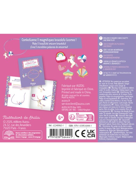 Mon superbe bijou - Mes bracelets licornes fluos - Activités et loisirs créatifs - Auzou