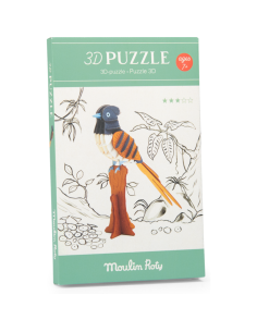 Puzzle 3D Gobe-mouche de paradis - Tout autour du monde - Moulin Roty