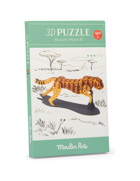 Puzzle 3D Guépard - Tout autour du monde - Moulin Roty