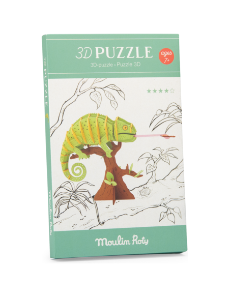 Puzzle 3D Caméléon - Tout autour du monde - Moulin Roty