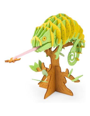 Puzzle 3D Caméléon - Tout autour du monde - Moulin Roty