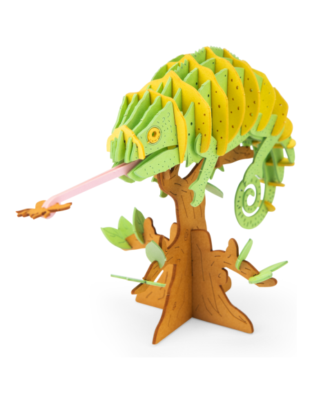 Puzzle 3D Caméléon - Tout autour du monde - Moulin Roty